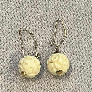 Ivory ball earrings